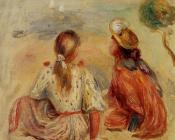皮埃尔 奥古斯特 雷诺阿 : Young Girls on the Beach